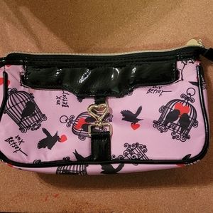 BETSEY Johnson bird cage makeup clutch